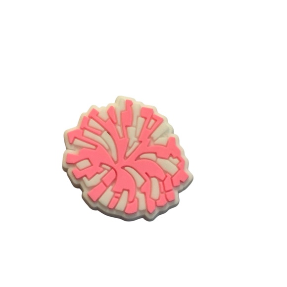 Accessories - Pink and white pom pom croc charm